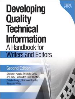 Photo of the cover of the book, "Developing Quality Technical Information"